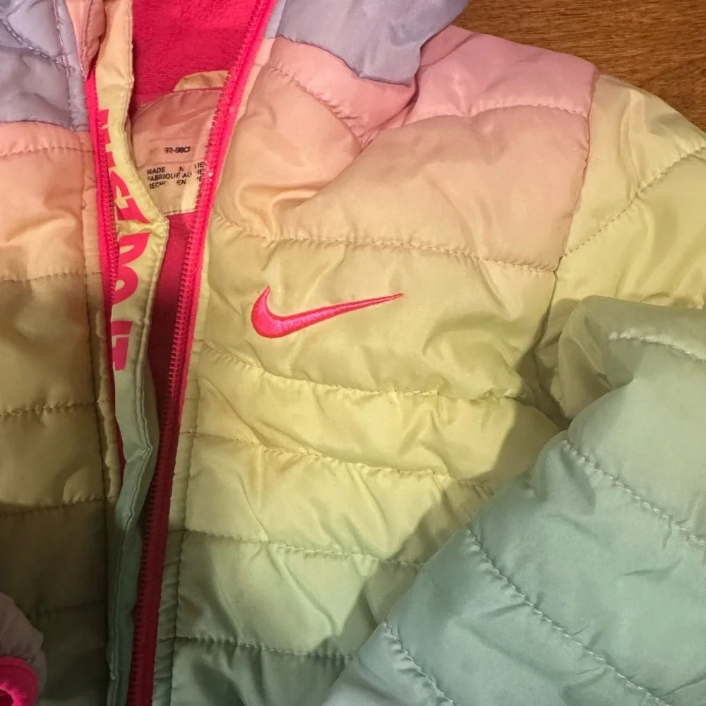 Nike Kids' Rainbow Ombre midweight Puffer Jacket - Picture 2 of 7